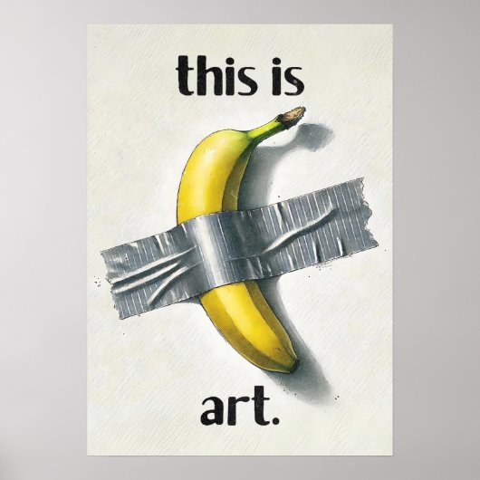 Grappige Banaan Duct Tape Meme Poster (Voorkant)
