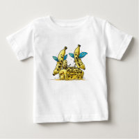 Grappige Banaan en Brood Cartoon Kinder T-Shirt