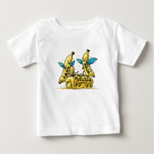 Grappige Banaan en Brood Cartoon Kinder T-Shirt