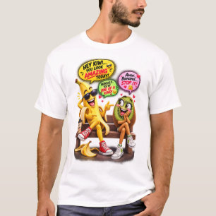 Grappige banaan en kiwi flirten Grappige fruitcita T-shirt