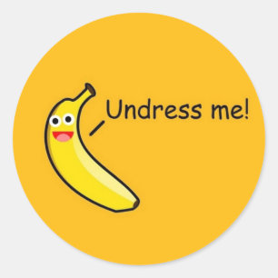 Grappige Banaan fruit Humoristisch Ronde Sticker