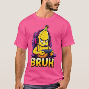 Grappige Banaan Gamer Bruh Meme Controller Gaming T-shirt