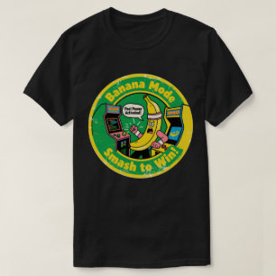Grappige Banaan Gamer "Smash om te Winnen!" & "Ban T-shirt