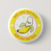 Grappige banaan gepersonaliseerd ronde button 5,7 cm (Voorkant)