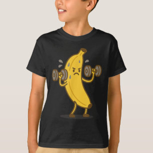 Grappige Banaan Gewichtheffen Gym Workout Humor T-shirt