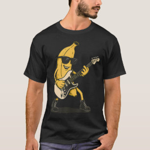 Grappige banaan gitaarspeler Rock And Roll Muziek T-shirt