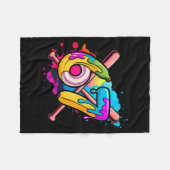 Grappige Banaan Honkbal 67 Ijs Drip Meme Fleece Deken (Voorkant (Horizontaal))