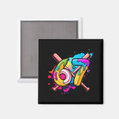 Grappige Banaan Honkbal 67 Ijs Drip Meme Magneet (Voorkant / Achterkant)