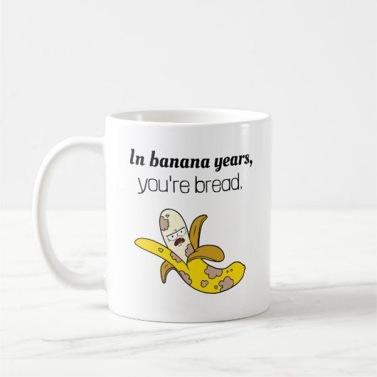 Grappige Banaan Jaar Verjaardag Koffie Mok (Links)