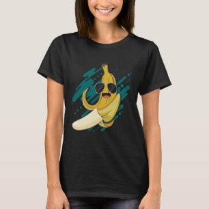 Grappige banaan met zonnebril Kalium Gezond Fru T-shirt