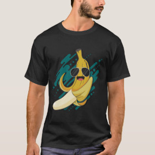 Grappige banaan met zonnebril Kalium Gezond Fru T-shirt