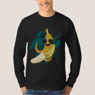 Grappige banaan met zonnebril Kalium Gezond Fru T-shirt