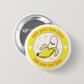 Grappige Banaan Persoonlijk Ronde Button 5,7 Cm (Voorkant /achterkant)