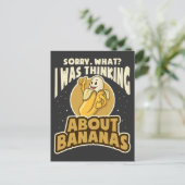 Grappige Banaan Quote Fruit Vegan Vegetarisch Humo Briefkaart (Staand voorkant)