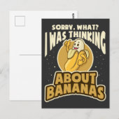 Grappige Banaan Quote Fruit Vegan Vegetarisch Humo Briefkaart (Voorkant / Achterkant)