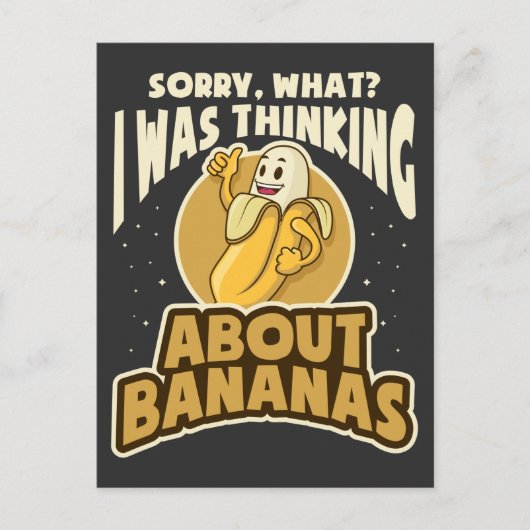 Grappige Banaan Quote Fruit Vegan Vegetarisch Humo Briefkaart (Voorkant)