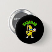 Grappige banaan  ronde button 5,7 cm (Voorkant /achterkant)