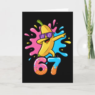 Grappige Banaan Skateboard 67 Kinderen 67 Dagen va Kaart