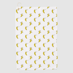 Grappige banaan slapende luie fruitliefhebber ZZZ Golfhanddoek
