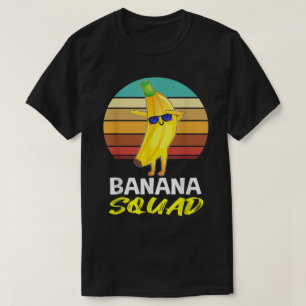 Grappige Banaan Squad Retro Design T-shirt