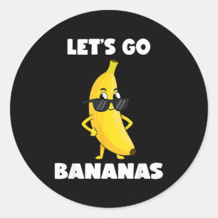 Grappige bananen shirt schattige banaan grappig la ronde sticker