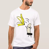 Grappige Bananenschil Cartoon Ontwerp T-shirt (Voorkant)