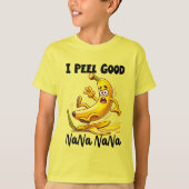 Grappige bananenschil word art t-shirt (Voorkant)