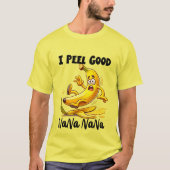 Grappige bananenschil word art t-shirt (Voorkant)