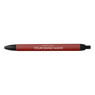 Grappige Band Merch Eigen Naam Muziekconcert Promo Zwarte Inkt Pen