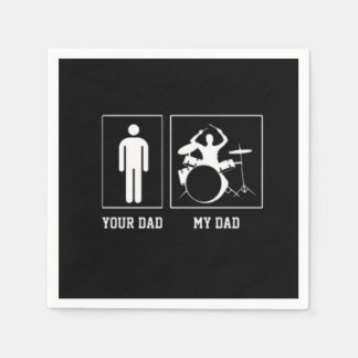 Grappige band papa drummer mijn vader vaders dag servet