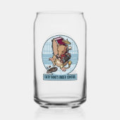 Grappige Bandicoot Alles is onder controle Cartoon Blikvorm Glas (Achterkant)