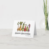 Grappige bang veggie Halloween groet Kaart (Voorkant)