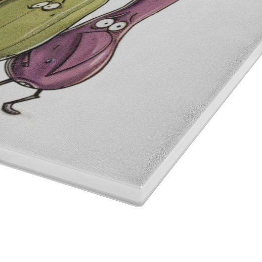 Grappige bange groenten snijplank (Hoek)