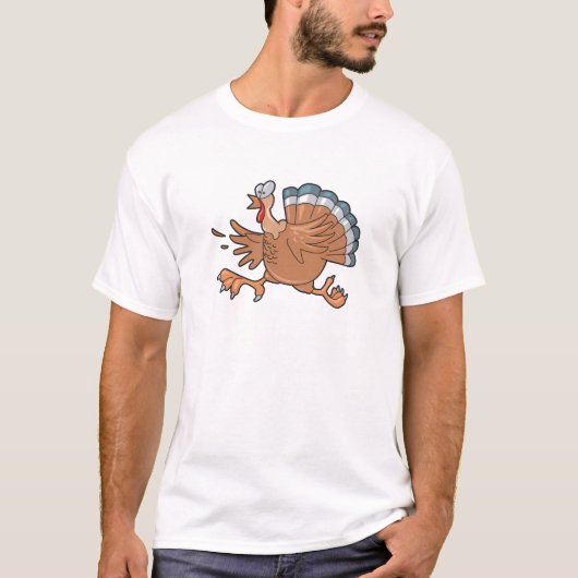 grappige bange kalkoen t-shirt (Voorkant)