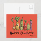 Grappige bange veggie Halloween Briefkaart (Voorkant / Achterkant)