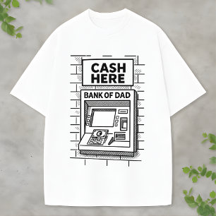 Grappige "Bank van Pa" voor Humoristische Ouders T-shirt