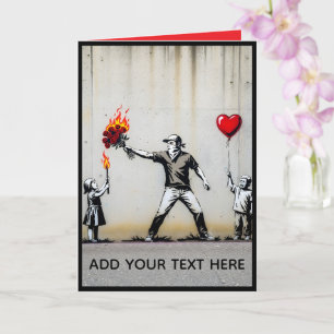 Grappige Banksy-stijl anti-valentijnskaart Kaart