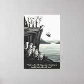 Grappige Banksy stijl sjabloon Canvas Afdruk (Voorkant)