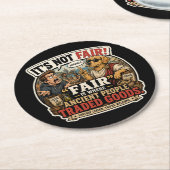 Grappige Bar Ronde Kartonnen Onderzetter (Gebogen)