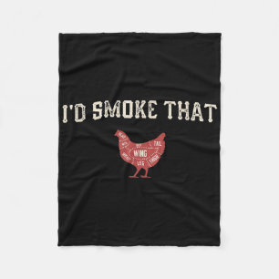 Grappige Barbecue Chicken Graphic Vrouwen Mannen V Fleece Deken