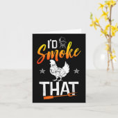 Grappige Barbecue Chicken Graphic Vrouwen Mannen V Kaart (Gele Bloem)