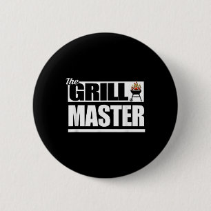 Grappige Barbecue Grill Master BBQ Lovers Bar-b-q  Ronde Button 5,7 Cm