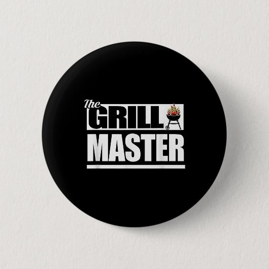 Grappige Barbecue Grill Master BBQ Lovers Bar-b-q Ronde Button 5,7 Cm (Voorkant)
