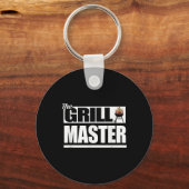 Grappige Barbecue Grill Master BBQ Lovers Bar-b-q Sleutelhanger (Voorkant)