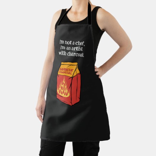Grappige barbecue houtskool kunstenaar schort (Insitu)