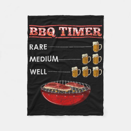 Grappige Barbecue Lover Beer Drink Drink Gift Idee Fleece Deken (Voorkant)