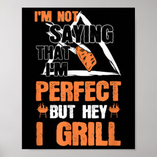 Grappige Barbecue Pun BBQ Grilling Chef Accessoire Poster
