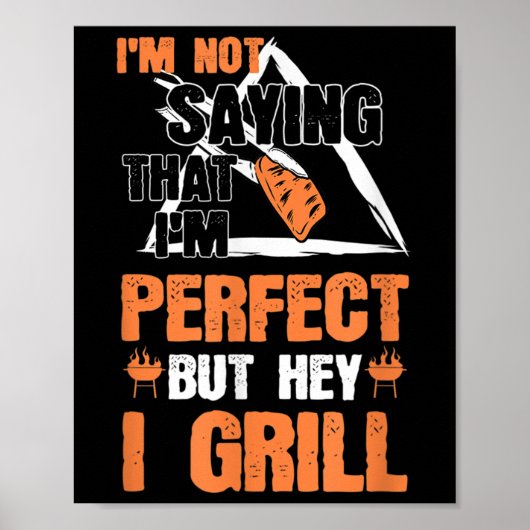 Grappige Barbecue Pun BBQ Grilling Chef Accessoire Poster (Voorkant)