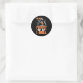 Grappige Barbecue Pun BBQ Grilling Chef Accessoire Ronde Sticker (Tas)
