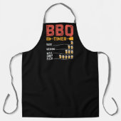 Grappige Barbecue Timer Aantal Bier Rare Medium Schort (Voorkant)